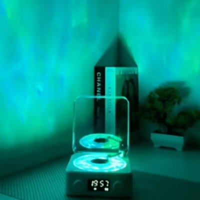 Retro Turntable Speaker with Light Therapy & Sleep Sounds