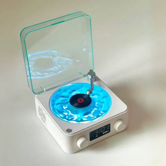 Retro Turntable Speaker with Light Therapy & Sleep Sounds