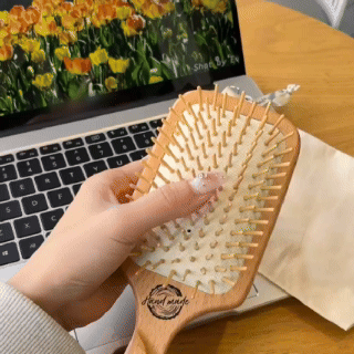 FSC Beech Wooden Hair Comb | Anti-Static Paddle Brush