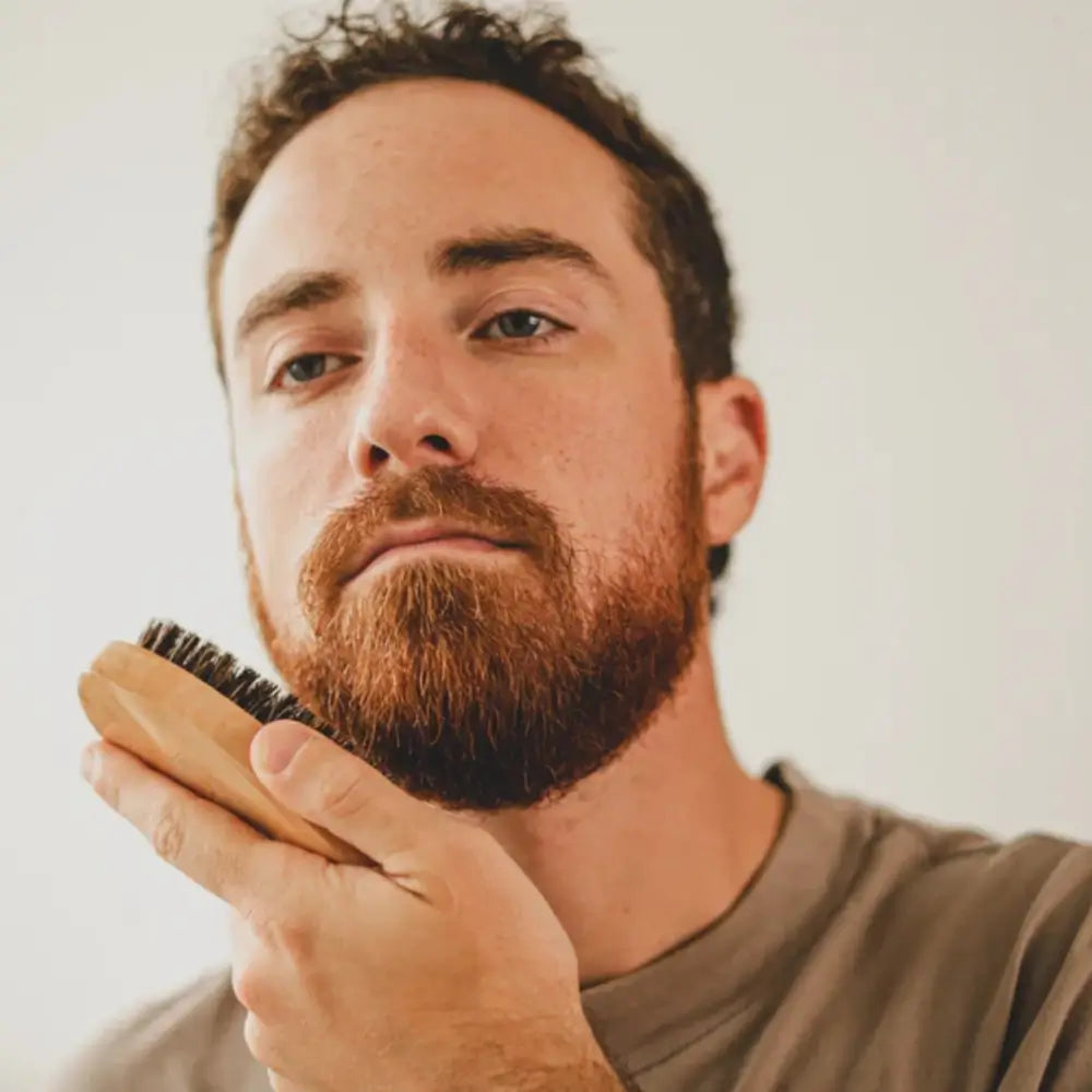 Wooden Beard Comb & Boar Bristle Brush Set
