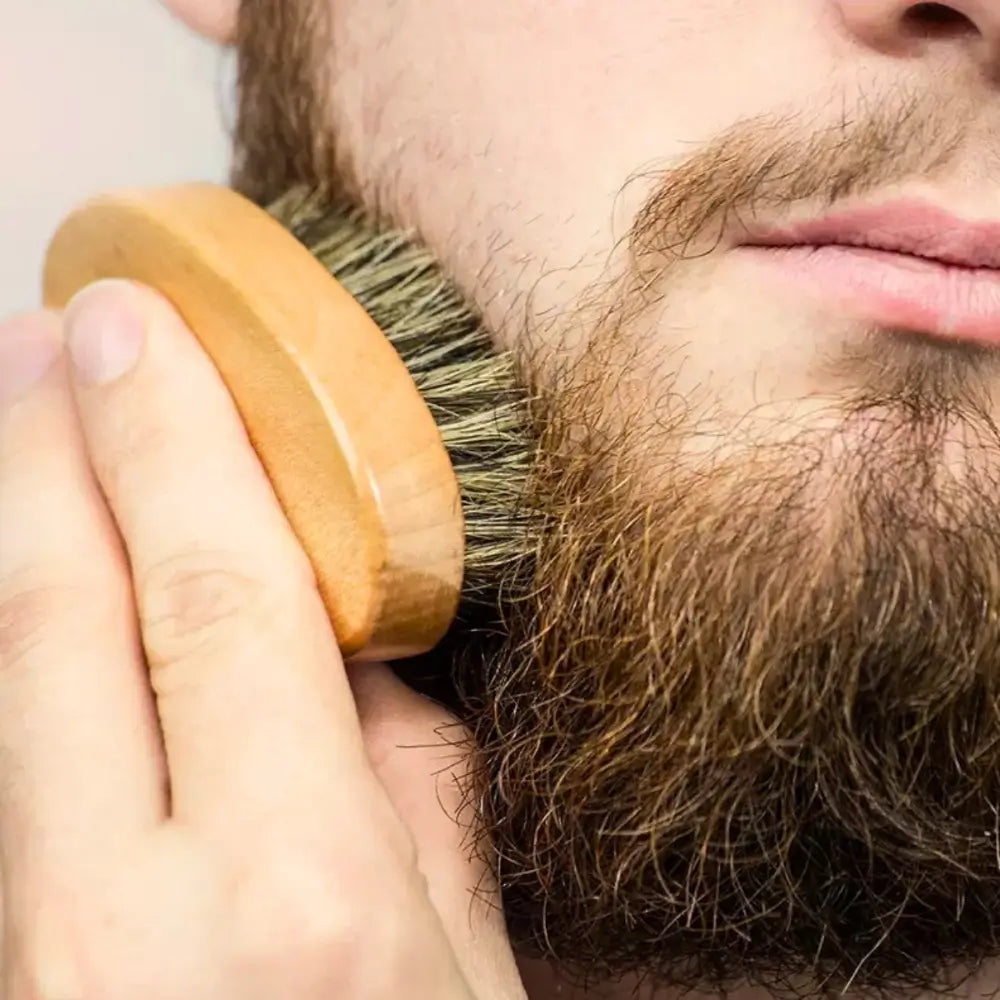 Wooden Beard Comb & Boar Bristle Brush Set
