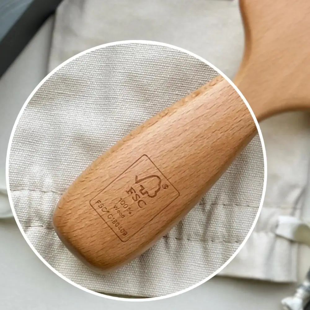 FSC Beech Wooden Hair Comb | Anti-Static Paddle Brush
