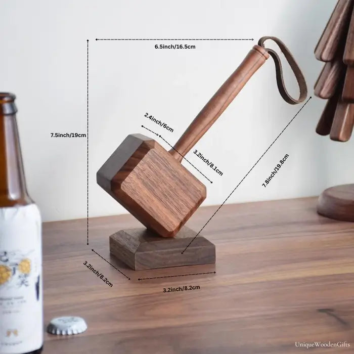 wooden bottle opener product dimension